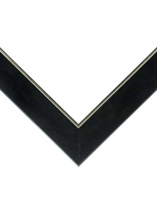 Κορνίζα ξύλινη 5 εκ. μαύρη ασημί φιλέτο 150-000-002